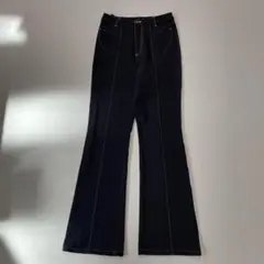 PULSIV レディースパンツ フレアパンツ ウエスタンデザイン ブラック