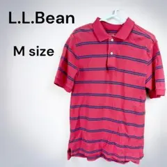 L.L.Bean ポロシャツ ボーダー レッド Mサイズのサムネイル