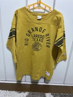 チャンピオン復刻ランタグ フットボール七分袖Tシャツ