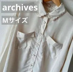 archives アルシーヴ トップス 襟スカラップシャツ 秋