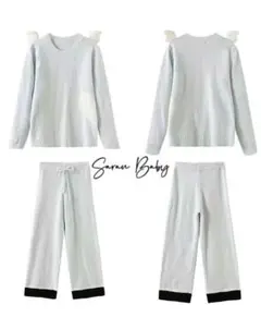 超可愛いパジャマ！天使の羽モコモコ、フワフワパジャマ上下2点セット！