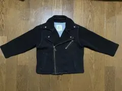 BEAMS mini ブラック ライダースジャケット 100