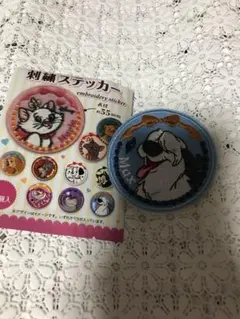 セリア　刺繍ステッカー　マックス　シール　アリエル　Disney