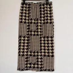 SHEIN ハウンドトゥースタイトスカート L
