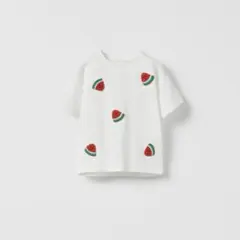 ZARA スイカ刺繍 Tシャツ 110cm 綿100のサムネイル
