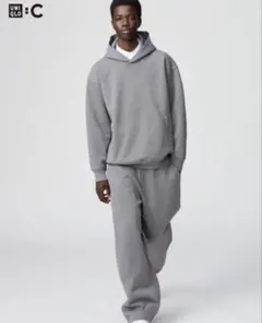 UNIQLO : C スウェットワイドパンツ XS グレー