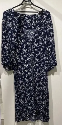 花柄 ロングカーディガン