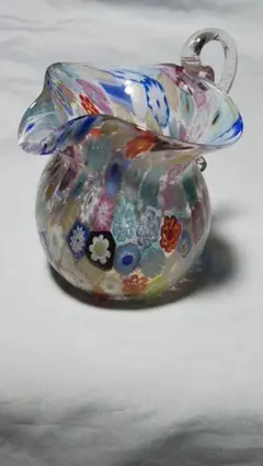 ムラーノ ミルフィオリ アート イタリア製の手吹きガラス 香水瓶 ゴールド箔 ムラーノ ミルフィオリ アート イタリア製の手吹きガラス 香水瓶