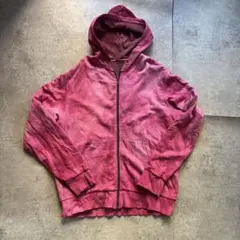 古着　90s 00s ダブルフェイス　パーカー　裏サーマル　フェード