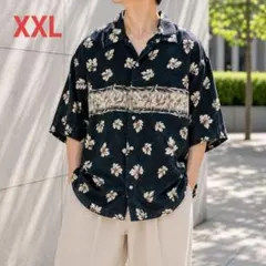 CAMPIA【XXL】アロハシャツ コットン100% 総柄 ビッグシルエット古着のサムネイル