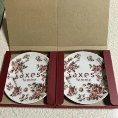 axes femme ノベルティ　お皿　皿　お花　花　赤　非売品　バラ　薔薇のサムネイル