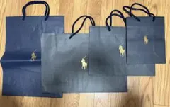 ラルフローレン ショッパー 紙袋 4枚セット 大小まとめ売り POLO