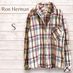 RonHerman シャツ　アイボリー　チェック　日本製　 綿100% アメカジ