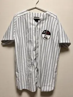MISHKA ホワイトストライプ　ベースボールシャツのサムネイル