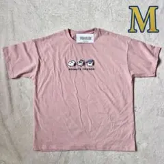 【新品タグ付】スヌーピー Tシャツ M サガラ刺繍 くすみピンク PEANUTSのサムネイル