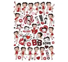 ベティちゃん　シール　ステッカー　50枚　まとめ売り　かわいい　赤　黒　おしゃれ