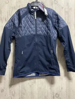 新品　中綿　M　ストレッチ　アディダスゴルフ 長袖ジャケット　ネイビー　レディス