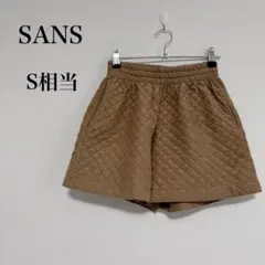 SANS キルティング キュロット ショートパンツ 秋冬 ウエストゴム 韓国製