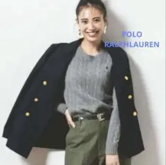 美品✳︎ポロラルフローレン定番大人気グレーケーブルセーターニット正規品S