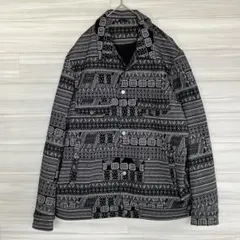 90s - vintage ゴブランジャケット 黒 ブラック ネイティブ 民族
