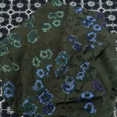 pjc 刺繍レア　広め生地はぎれ　ミナペルホネン好きな方　秋に向けて❤️