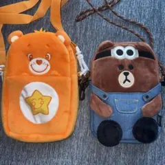 クマ型ポーチ2点セット