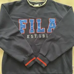FILA ネイビー ロゴ トレーナー