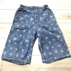 【GU 星柄 デニム ハーフパンツ 150cm】