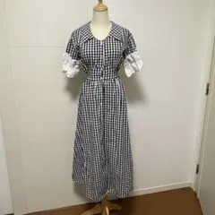 dazzlin 半袖ギンガムチェックワンピース