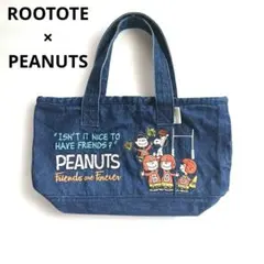 コラボ ROOTOTE ルートート スヌーピー デニム トートバッグ 刺繍