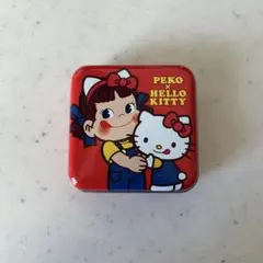 ペコちゃん ハローキティ コラボ 空き缶 小物入れ