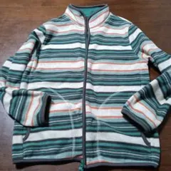 ストライプ フリースジャケット 140