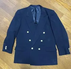 ネイビー ダブルブレザー L