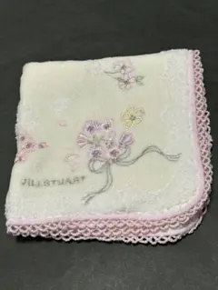 JILLSTUART 花柄刺繍 タオルハンカチ ピンクのサムネイル