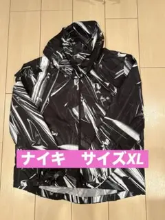 メ*ン様 ナイキ　フード付きウィンドブレーカー ブラック/ホワイト　サイズXL