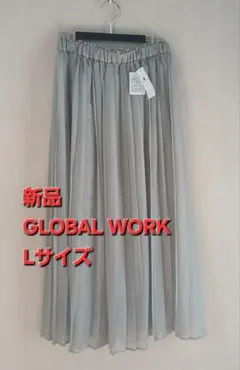 新品 GLOBAL WORKシアーカラー プリーツスカート Lサイズ
