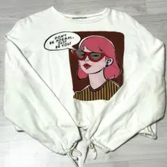 ZARA 激かわ　派手　ショート丈トレーナー Mサイズ