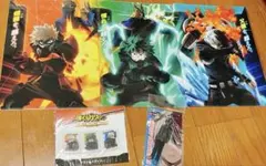 ヒロアカ　WHM クリアファイル3種セット　轟焦凍キーホルダー　ステッカー