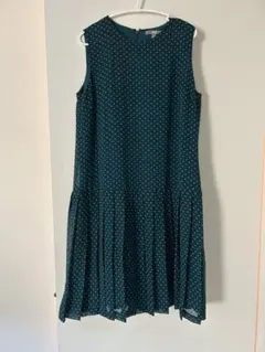 UNIQLO 水玉模様 ノースリーブ ワンピース Lサイズ