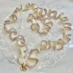 スマホショルダーストラップ　フリル　ハンドメイド
