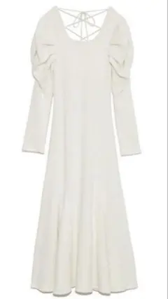 snidel バックオープンカットワンピース スナイデル ホワイト ワンピース