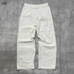 ジーユー【S】ワイドパンツ サルエルライン セミテーパード フロントタック