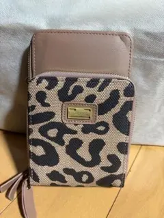 ヒョウ柄スマホショルダーバッグ
