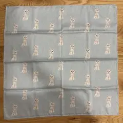 ポール&ジョーシスター　猫　ハンカチ　水色　49×49