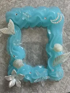 水色　海　トレカケース　ホイップデコ　縦入れ