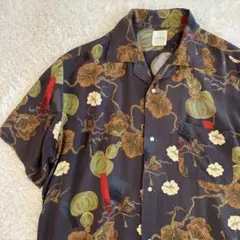 良品⭐︎Karl Helmut アロハシャツ 瓢箪柄 和柄　半袖　Ｌ　ピンクハウスのサムネイル
