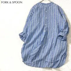 【極美品】2024ss フォークアンドスプーン フレンチリネンバンドカラーシャツ