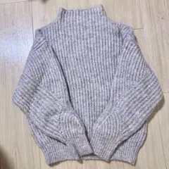 EMODA ハイネック リブニット グレー 長袖