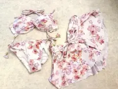REBECCA TAYLOR セパレート水着 ピンク 花柄 夏 9M ビキニのサムネイル