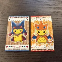 太*】様 ポケモン　ポンチョを着たピカチュウ 名刺カード メガリザードン ポケモンセンター ポンチョを着たピカチュウ 名刺カード メガ
